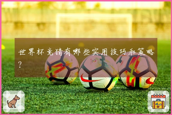 世界杯竞猜有哪些实用技巧和策略？